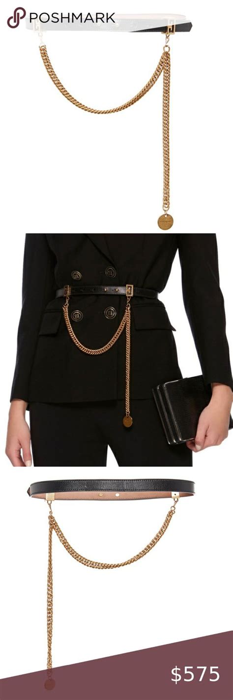 givenchy gv3 leather belt|givenchy chain belt.